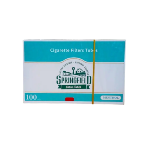 Tubos Springfield Menthol Caja de 100 Unidades listas para Rellenar